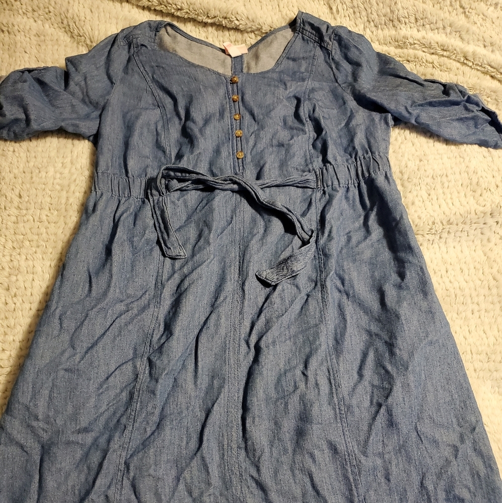 Maternity denim tunic